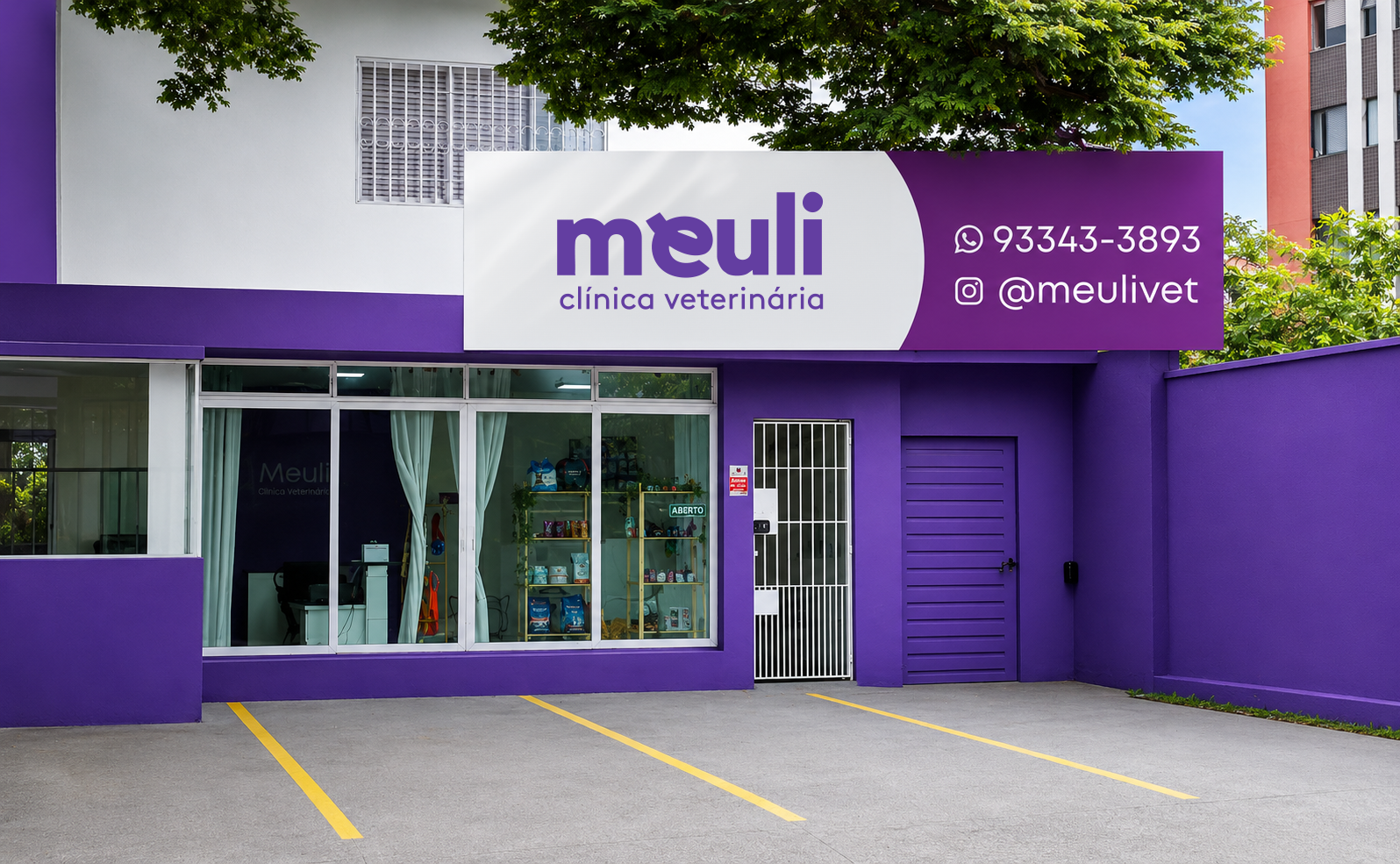 Fachada da Meuli Clínica Veterinária